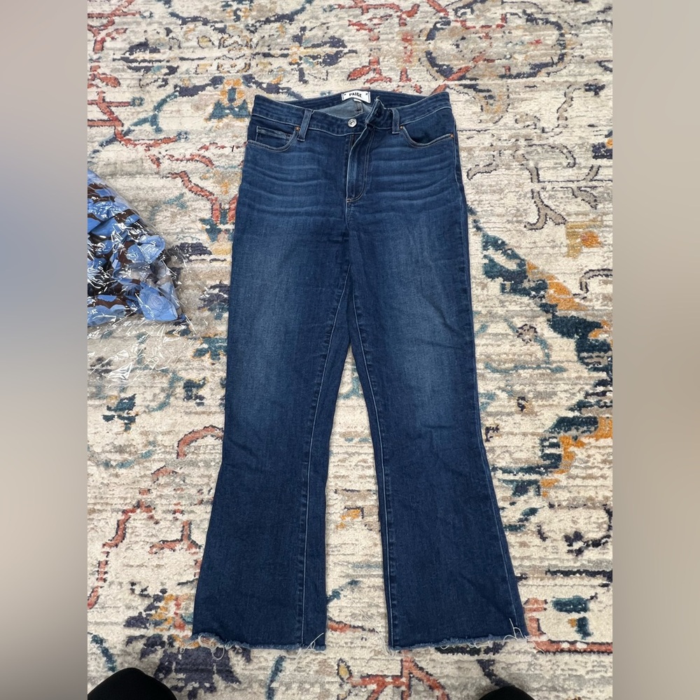 PAIGE Dark Indigo Flare Jeans